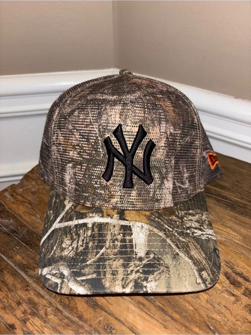 New York Yankees Camo Trucker Hat